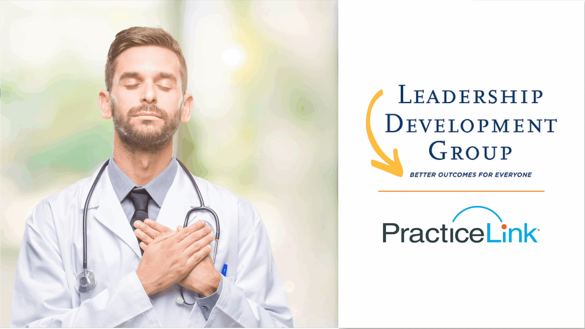 Stressed physician calming himself down.